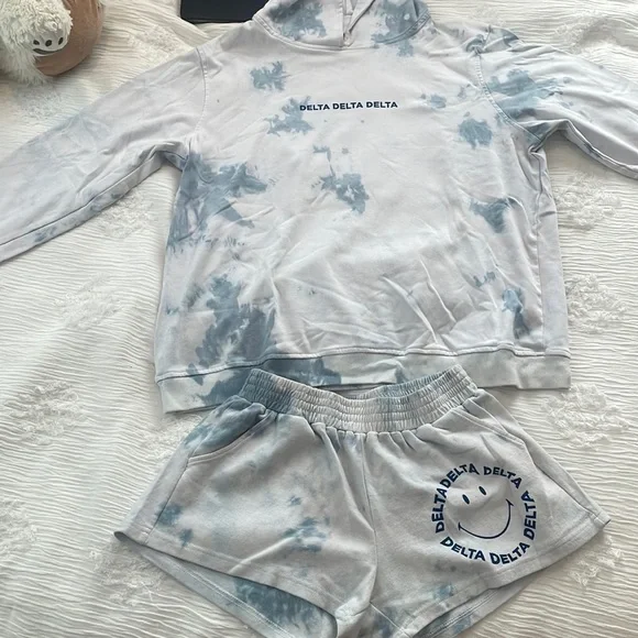 Tri Delt Sorority Tie- Die Sweat Set - Picture 1 of 3